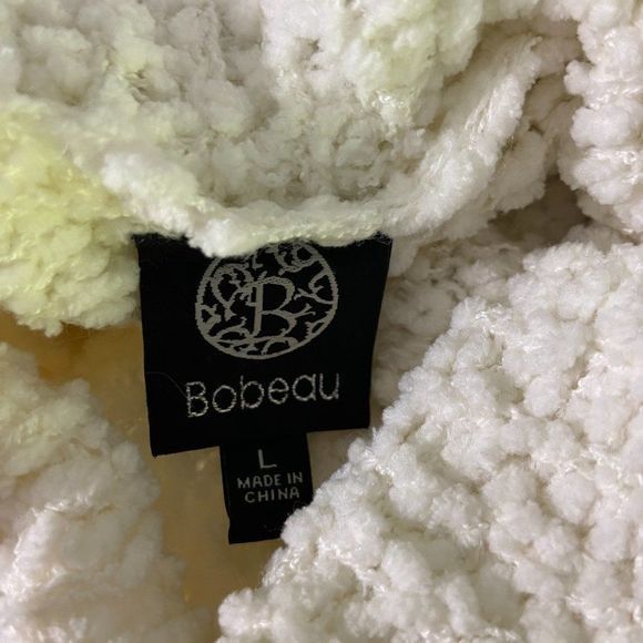 NWT BOBEAU Ivory Teddy Bear Turtle Neck Sweater (L) - Picture 6 of 8